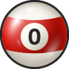 Bola billiard angka 0