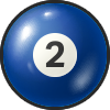 Bola billiard angka 2
