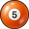 Bola billiard angka 5